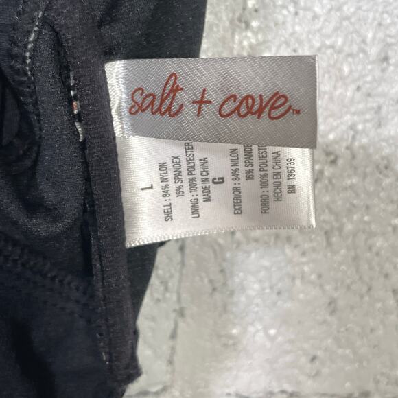 Salt + Cove Women's Ribbed Cinched-Tie 1 Piece Swimsuit, Large - Picture 4 of 13